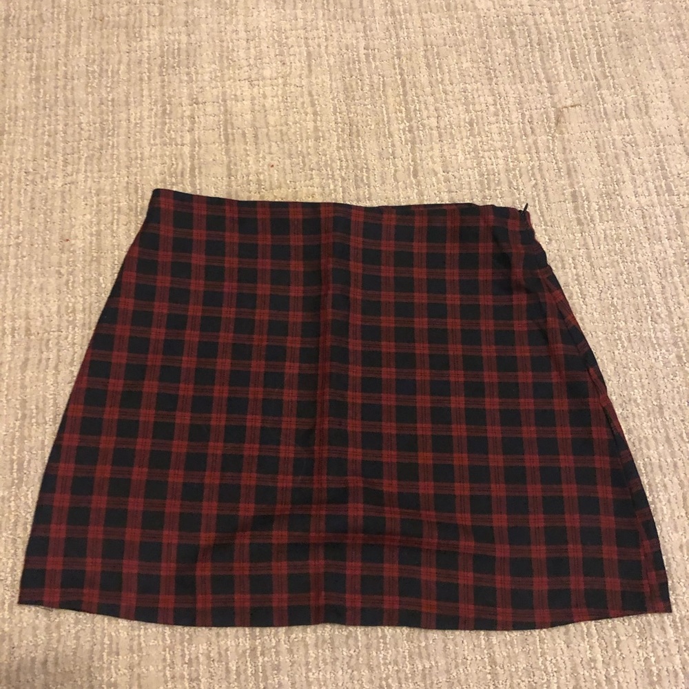 Boohoo Plaid Moni Skirt